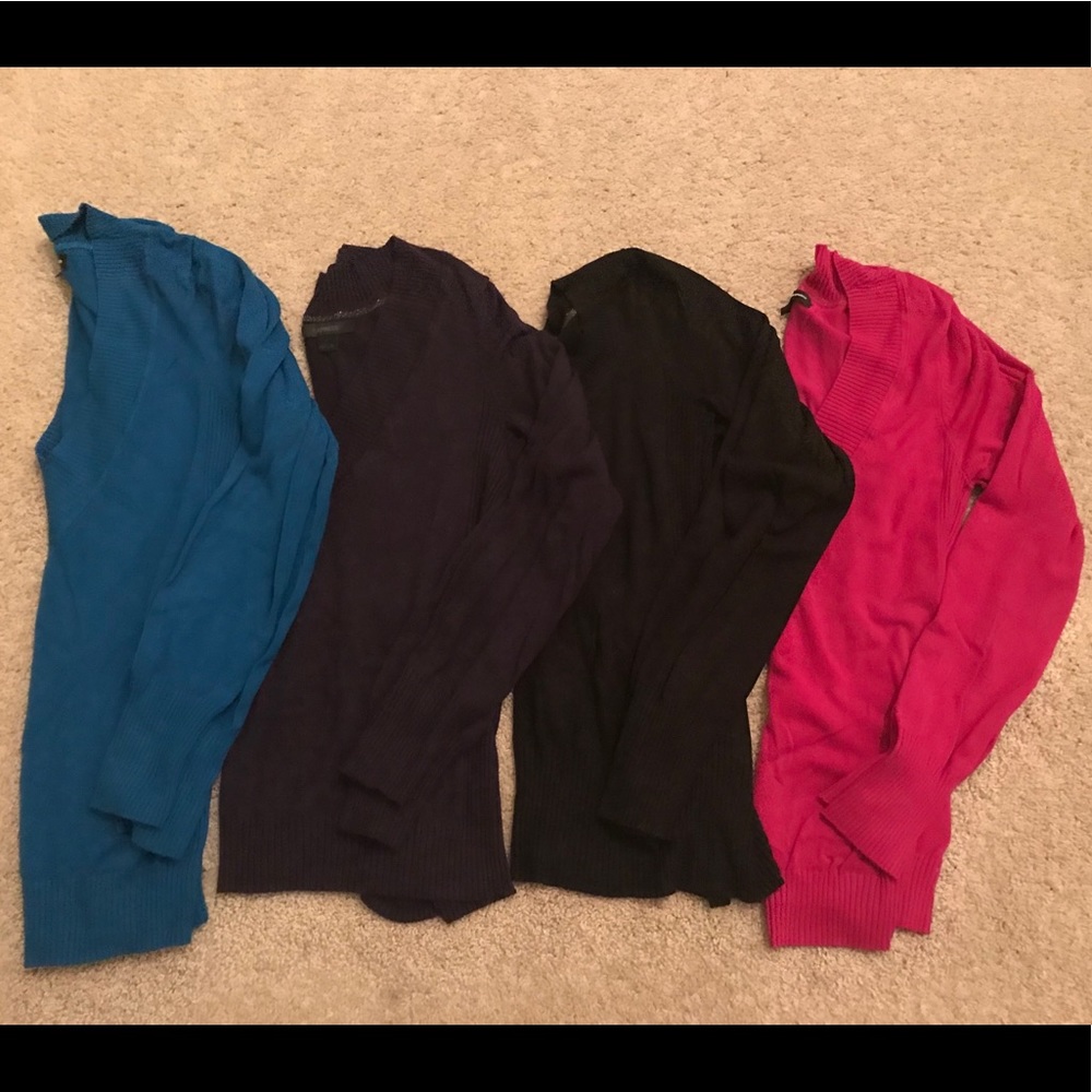 4 Express Sweaters Black Purple Pink Turquoise